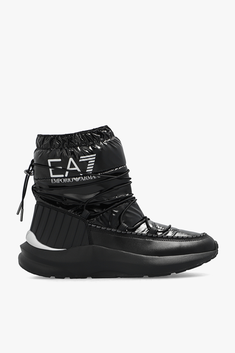 Black Snow boots with logo EA7 Emporio Armani SchaferandweinerShops MK giorgio armani code pour femme